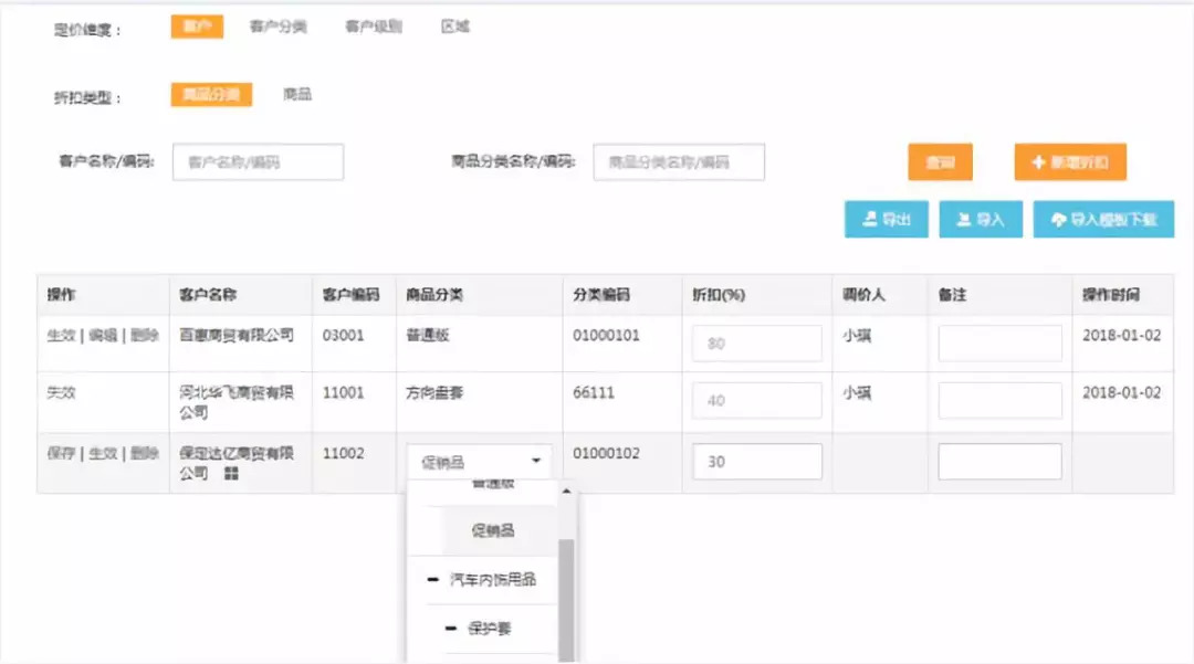 新增折扣