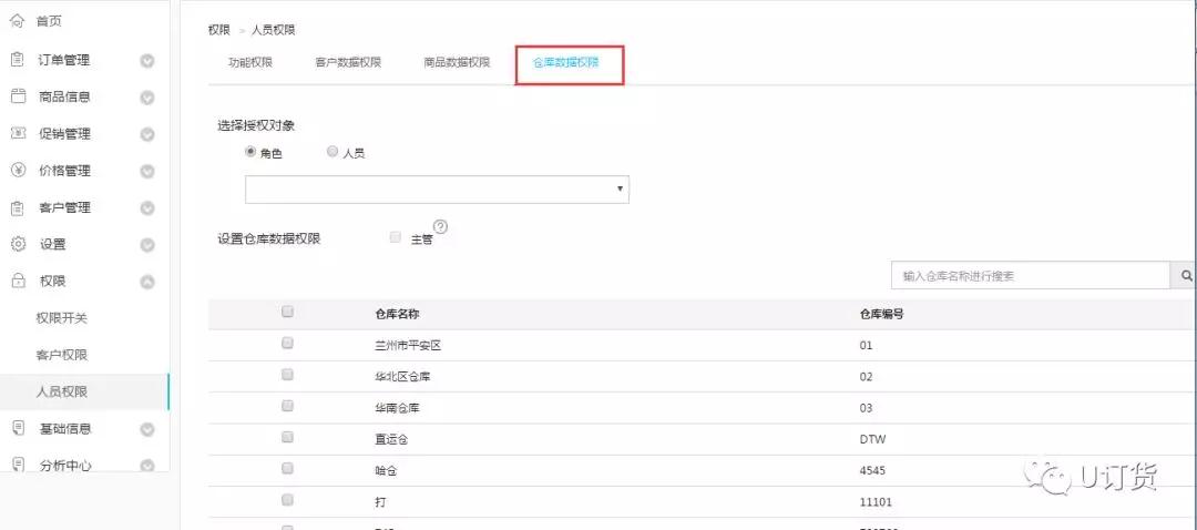 角色权限设置
